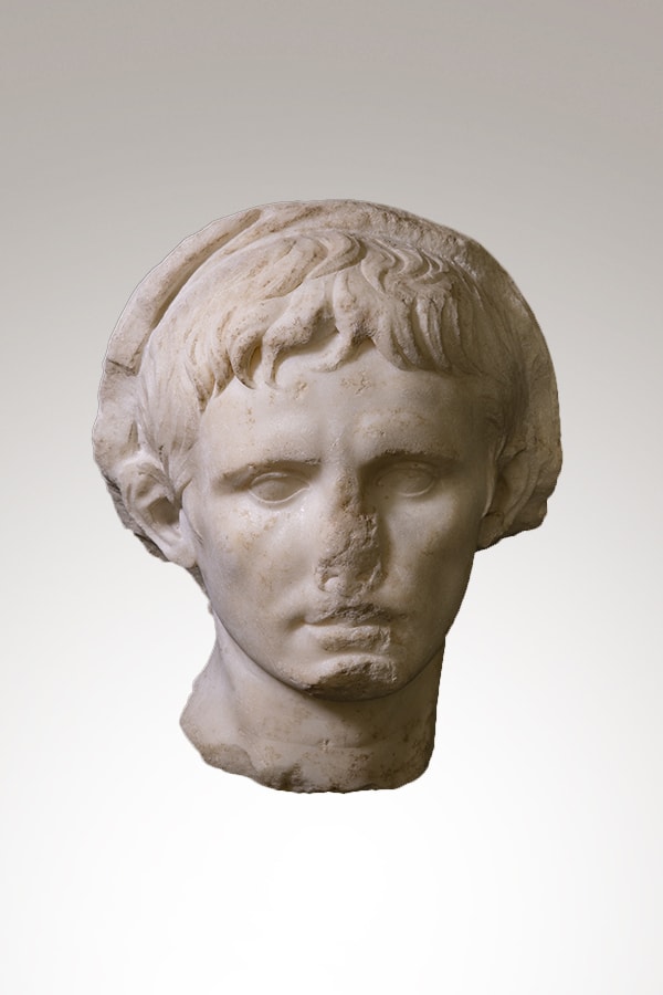 Testa ritratto dell'imperatore Augusto